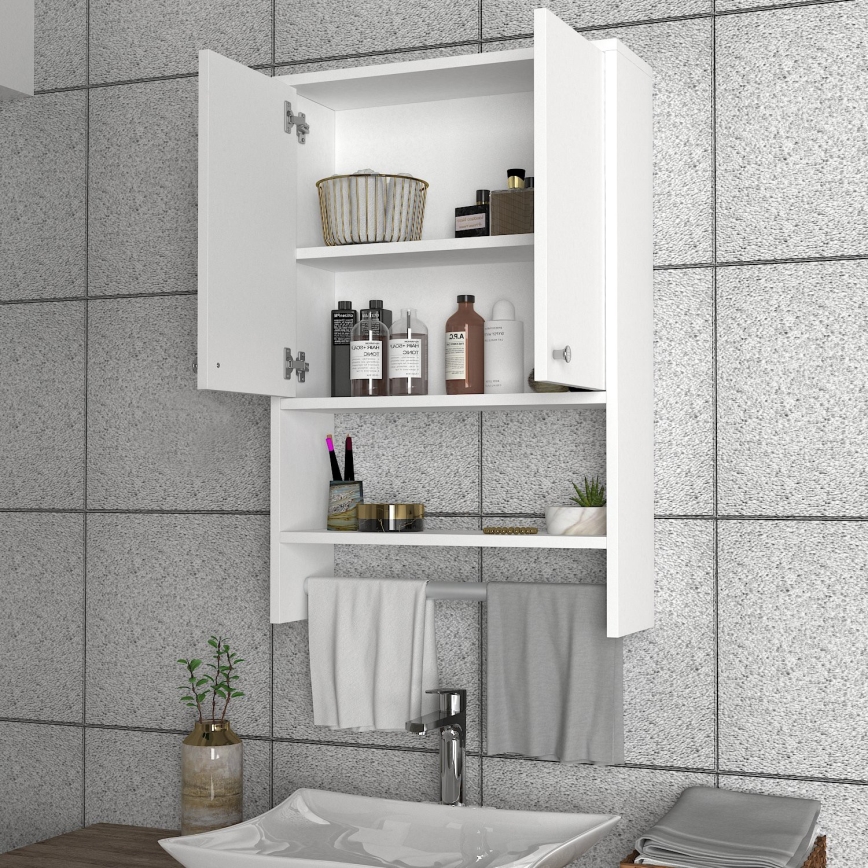 Armario de pared para baño VIRA 90x59 cm blanco