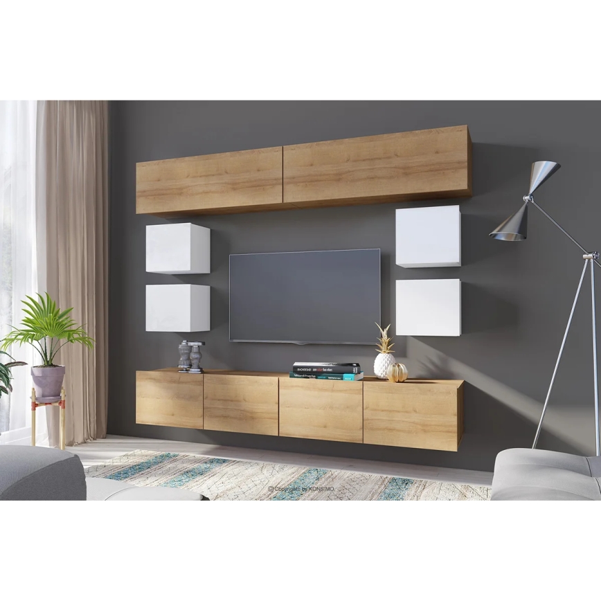 Armario de pared PAVO 34x34 cm blanco brillante