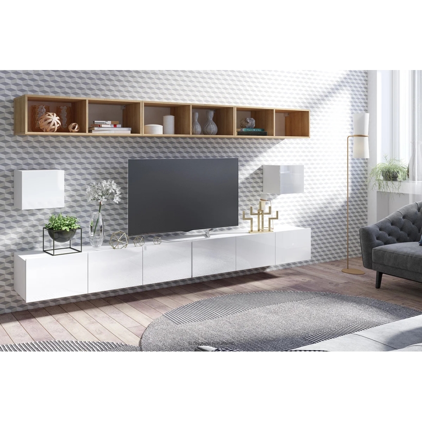 Armario de pared PAVO 34x34 cm blanco brillante