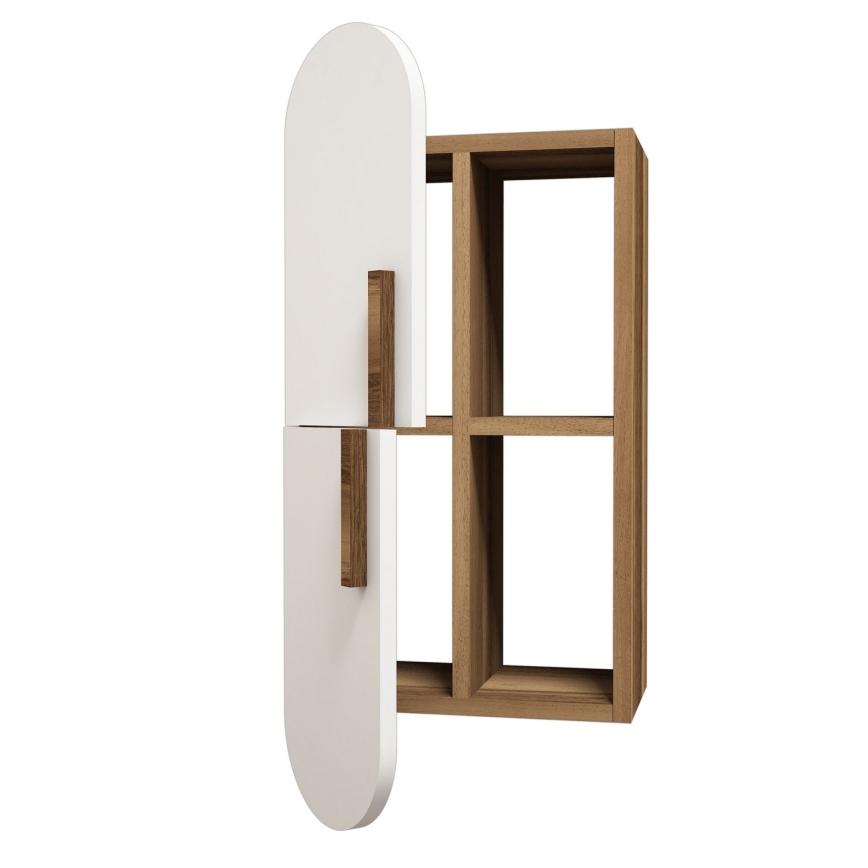 Armario de pared ROSE 80x35 cm blanco/marrón