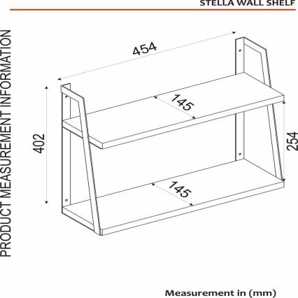 Armario de pared STELLA 40,2x45,4 cm marrón/negro
