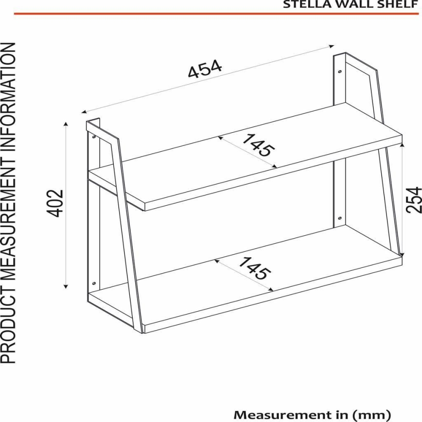 Armario de pared STELLA 40,2x45,4 cm marrón/negro