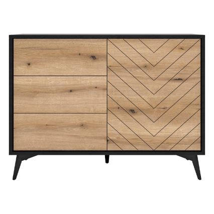 Armario DIAMOND 77x104 cm negro/roble evocar
