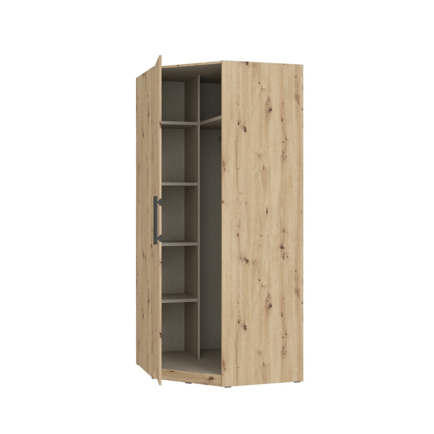 Armario esquinero MARO 94x213 cm roble artisan