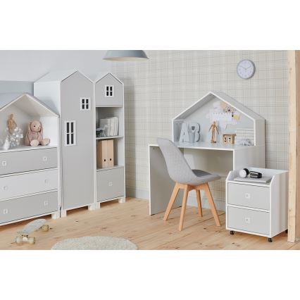 Armario infantil Mirum 54,2x42,4 cm blanco/gris