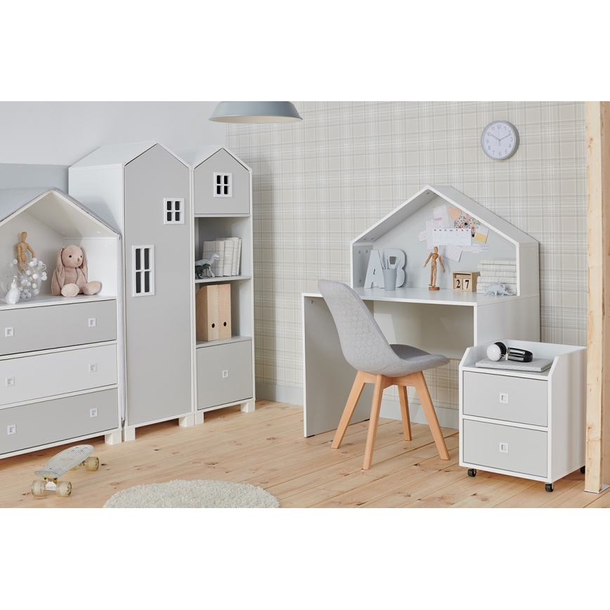 Armario infantil Mirum 54,2x42,4 cm blanco/gris