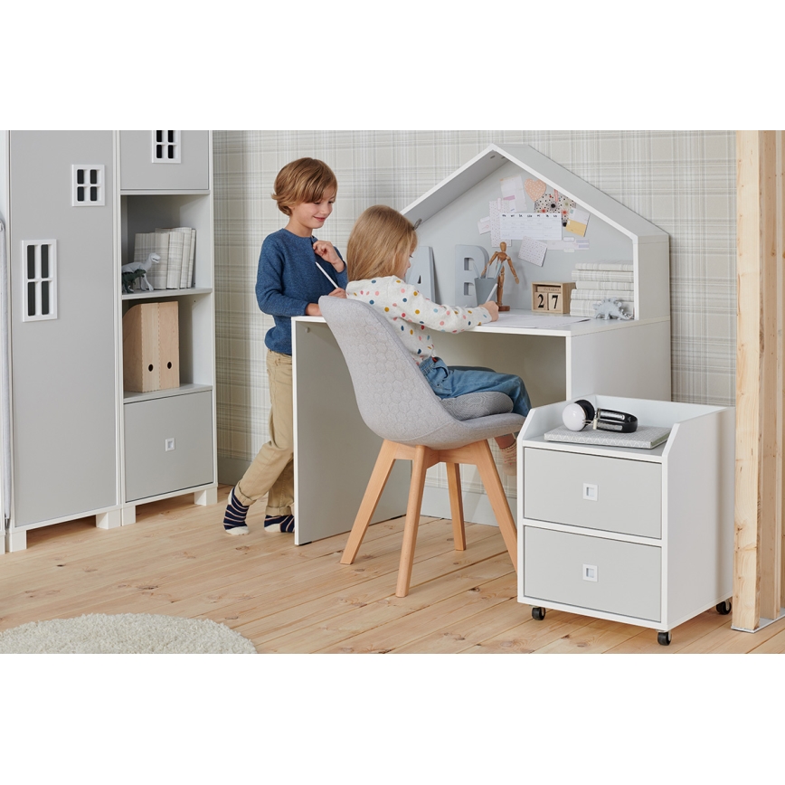 Armario infantil Mirum 54,2x42,4 cm blanco/gris
