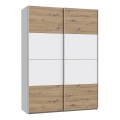 Armario KARO 150x210 cm blanco/roble artisan