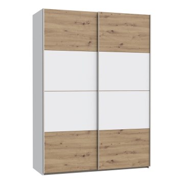 Armario KARO 150x210 cm blanco/roble artisan