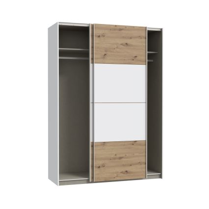 Armario KARO 150x210 cm blanco/roble artisan