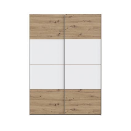 Armario KARO 150x210 cm blanco/roble artisan
