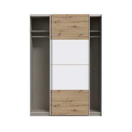 Armario KARO 150x210 cm blanco/roble artisan