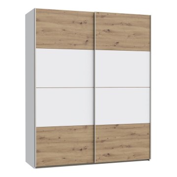Armario KARO 170x210 cm blanco/roble artisan