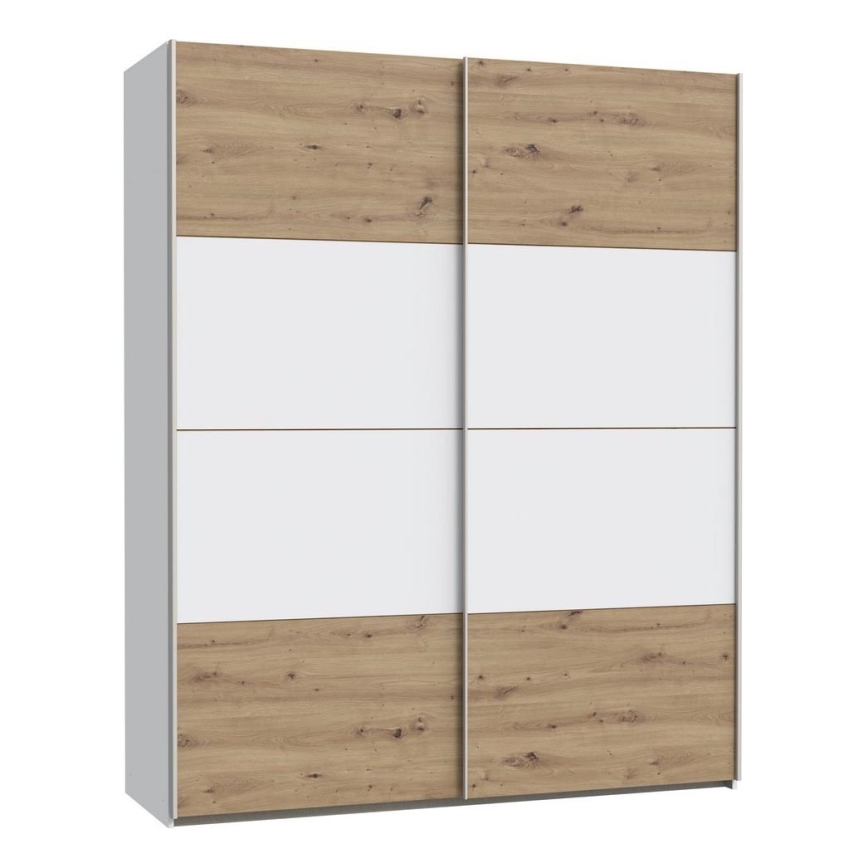 Armario KARO 170x210 cm blanco/roble artisan
