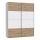 Armario KARO 170x210 cm blanco/roble artisan