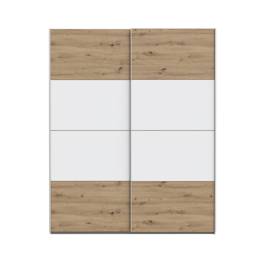 Armario KARO 170x210 cm blanco/roble artisan