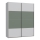 Armario KARO 170x210 cm gris/verde