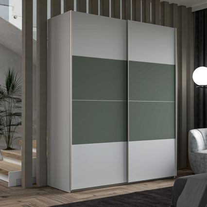 Armario KARO 170x210 cm gris/verde