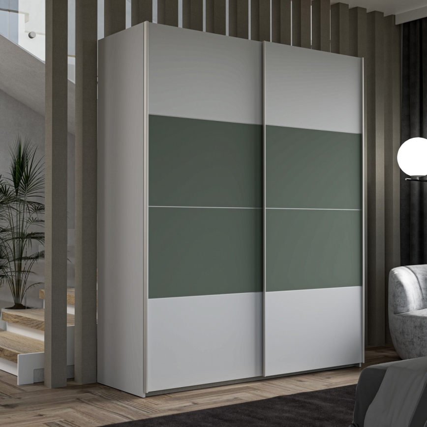 Armario KARO 170x210 cm gris/verde