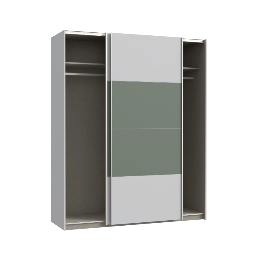 Armario KARO 170x210 cm gris/verde