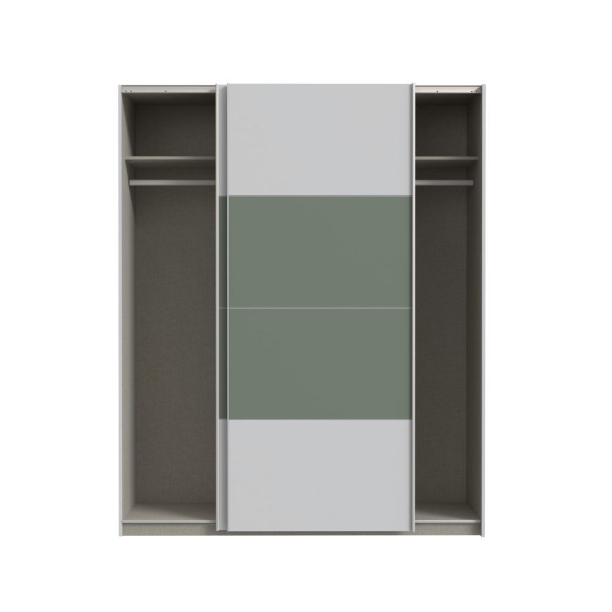 Armario KARO 170x210 cm gris/verde