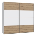 Armario KARO 220x210 cm blanco/roble Artisan