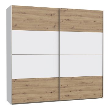 Armario KARO 220x210 cm blanco/roble Artisan