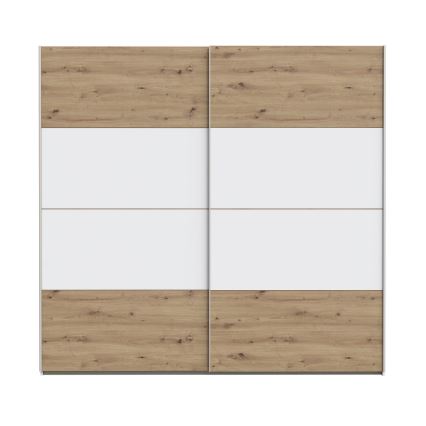 Armario KARO 220x210 cm blanco/roble Artisan