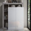 Armario LENOR blanco/gris hormigón