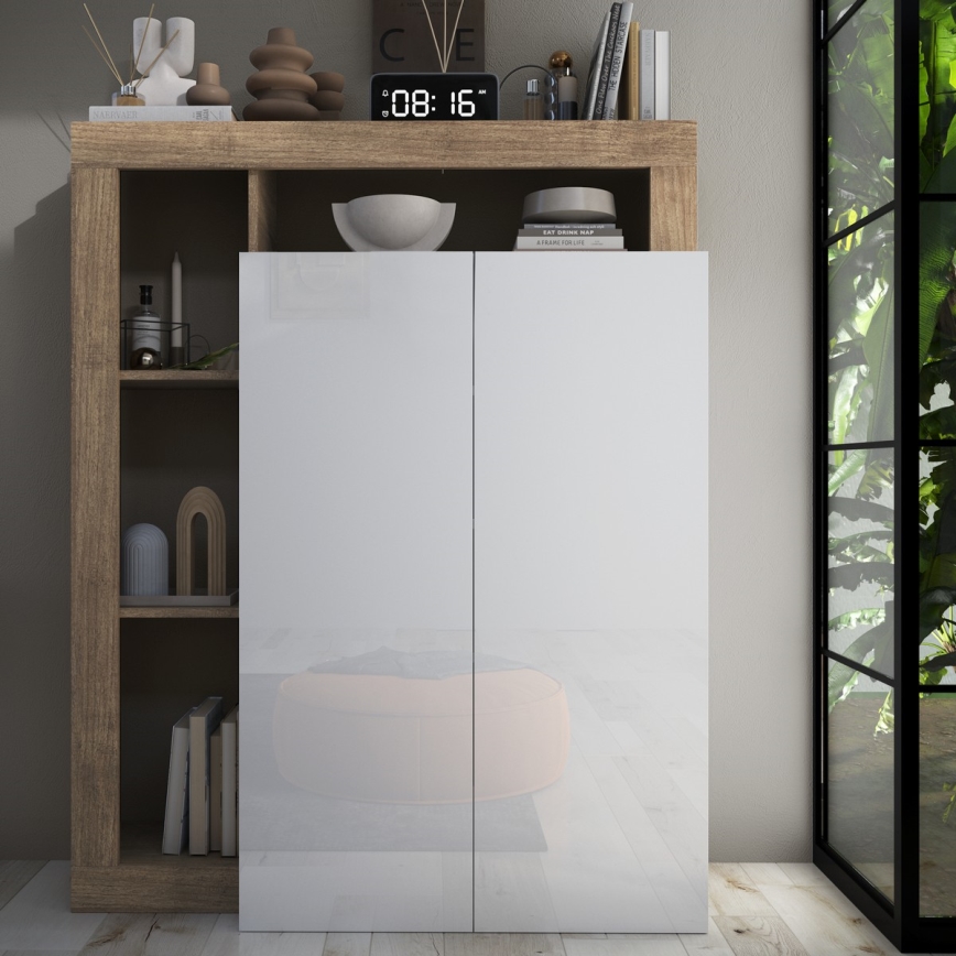 Armario LENOR blanco/roble claro
