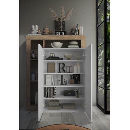 Armario LENOR blanco/roble claro