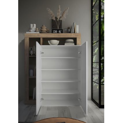 Armario LENOR blanco/roble claro