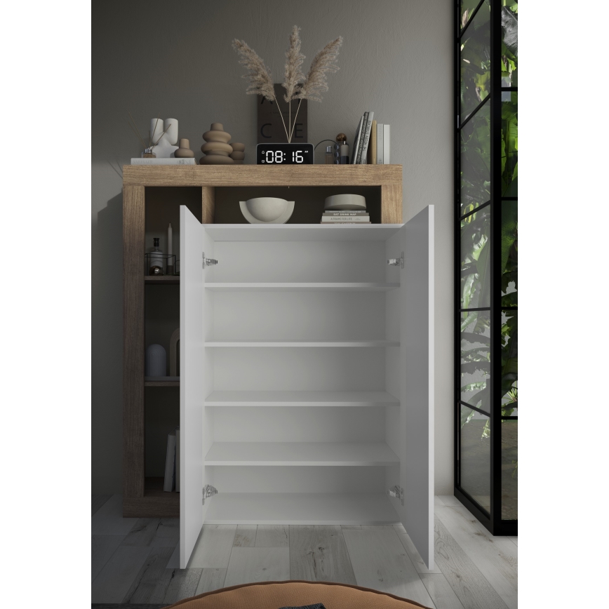 Armario LENOR blanco/roble claro