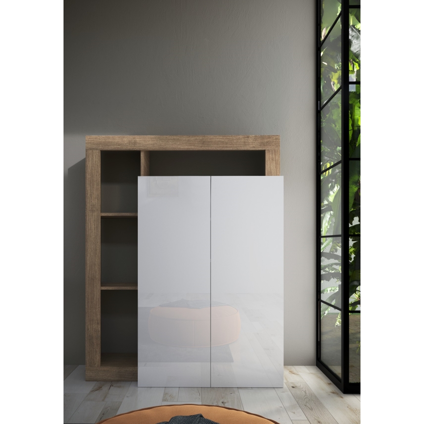Armario LENOR blanco/roble claro