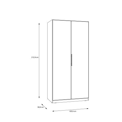 Armario MARO 100x213 cm roble artisan