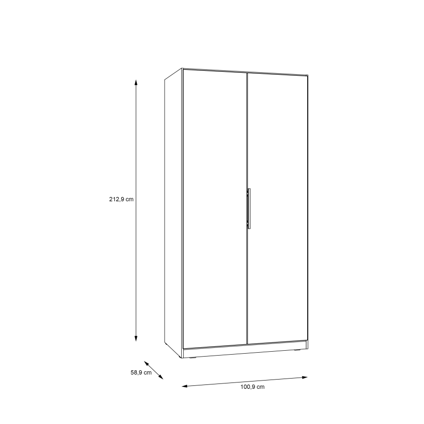 Armario MARO 100x213 cm roble artisan