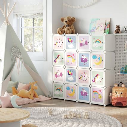 Armario modular infantil con cajas de almacenamiento ANET multicolor