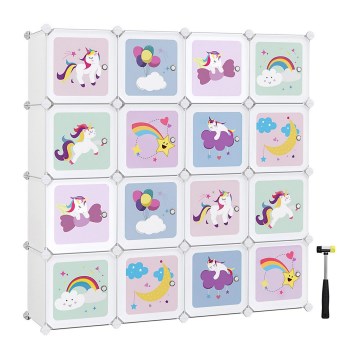 Armario modular infantil con cajas de almacenamiento ANET multicolor