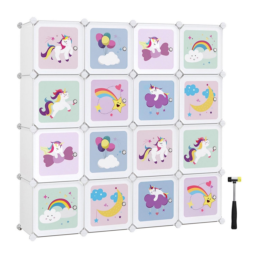 Armario modular infantil con cajas de almacenamiento ANET multicolor