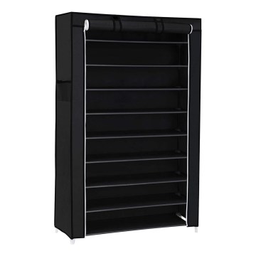 Armario organizador de tela con estantes MATIS 88x160 cm, negro
