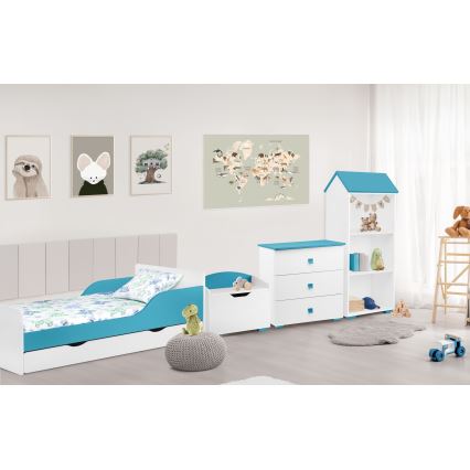 Armario PABIS 87x83 cm blanco/azul