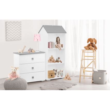 Armario PABIS 87x83 cm blanco/gris