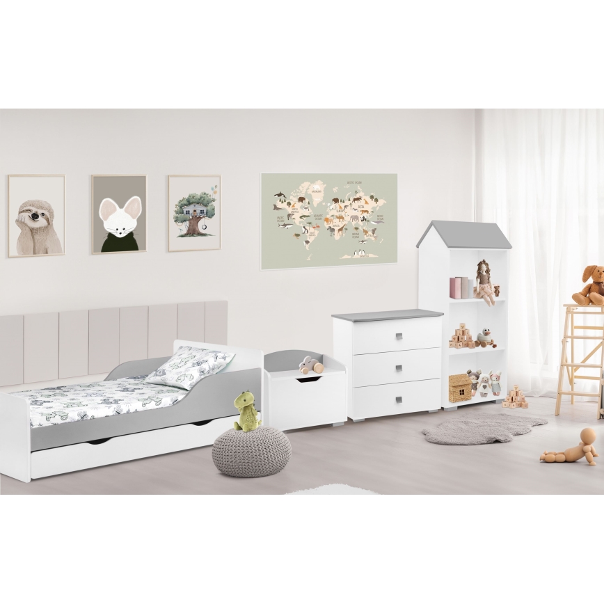 Armario PABIS 87x83 cm blanco/gris