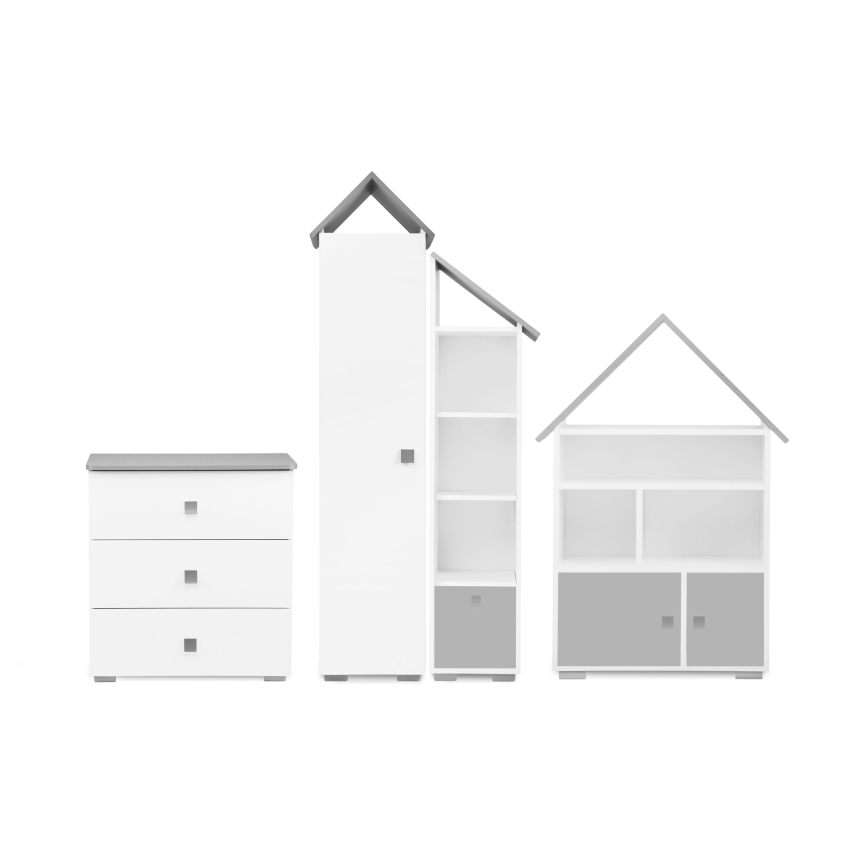 Armario PABIS 87x83 cm blanco/gris