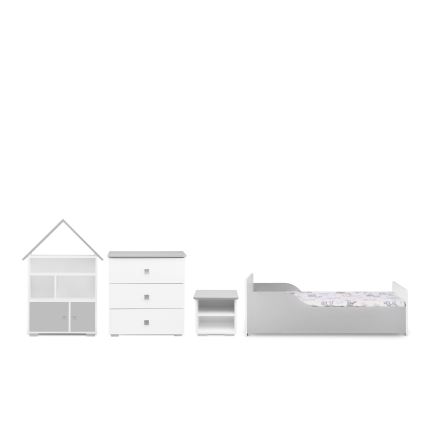 Armario PABIS 87x83 cm blanco/gris