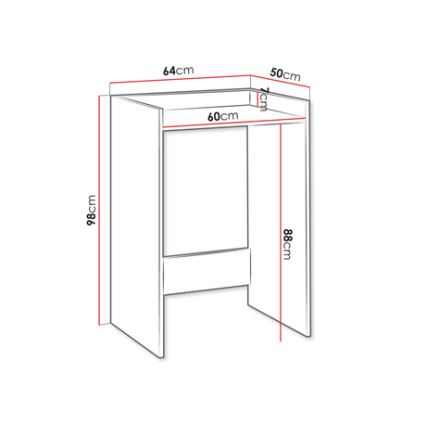 Armario para lavadora POLA 98x64 cm blanco