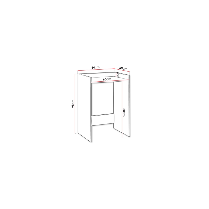 Armario para lavadora POLA 98x64 cm blanco