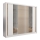 Armario ropero con espejo SANTINO 250x215 cm, blanco/roble craft