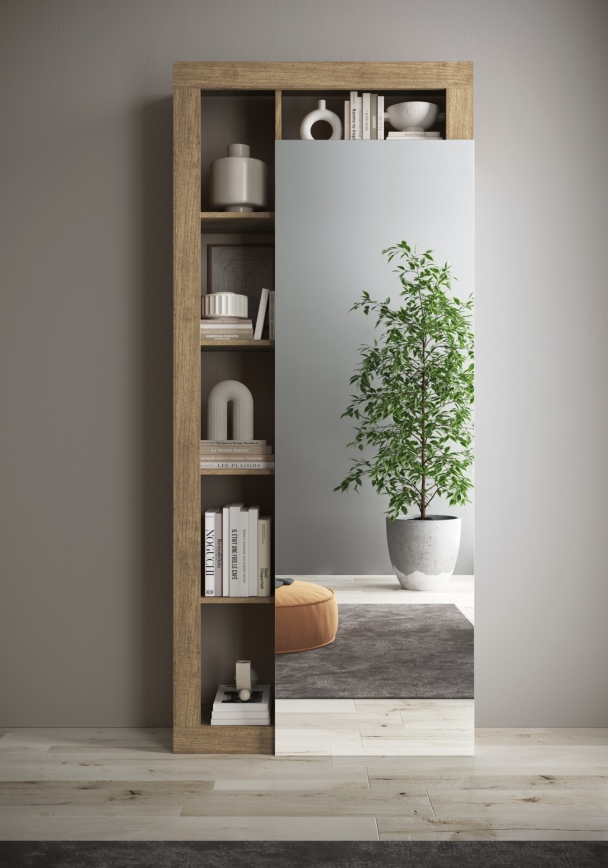 Armario ropero LENOR 91x209 cm blanco/marrón