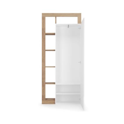 Armario ropero LENOR 91x209 cm blanco/marrón